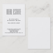 Chubby White Clean Real Estate Agent Visitekaartje (Voorkant / Achterkant)