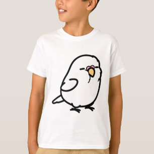 Chubby White English Budgie Vrouw T-shirt