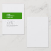 Chubby White Green Special Visitekaartje (Voorkant / Achterkant)