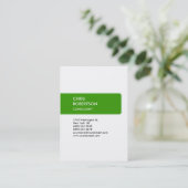 Chubby White Green Special Visitekaartje (Staand voorkant)