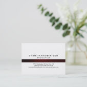 Chubby White Plain Modern Consultant Visitekaartje (Staand voorkant)
