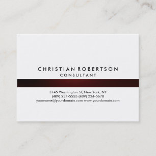 Chubby White Plain Modern Consultant Visitekaartje