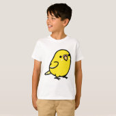 Chubby Yellow Lutino Budgie Parakeet T-shirt (Voorkant volledig)