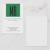 Chubby Zee Green White Clean Visitekaartje (Voorkant / Achterkant)