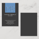 Chubbyblauw grijs visitekaartje voor chromogrammen (Voorkant / Achterkant)