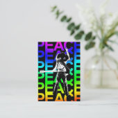 Chubbykaart "Rainbow Peace" Visitekaartje (Staand voorkant)