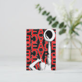 Chubbykaart "Red Peace" Visitekaartje (Staand voorkant)