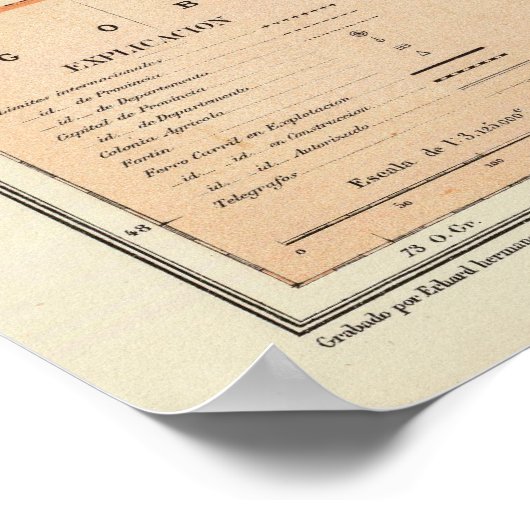 Chubut, Argentinië Poster (Hoek)