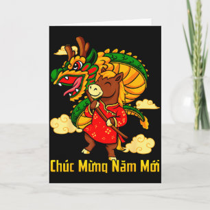 Chuc Mung Nam Moi 2026 Jaar Van Het Paard Draak Da Kaart