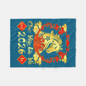 Chuc Mung Nam Moi 2026 Tet Vietnamese Lunar New Ye Fleece Deken (Voorkant (Horizontaal))