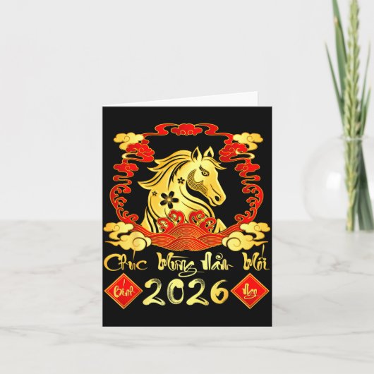 Chuc Mung Nam Moi 2026 Tet Vietnamese Lunar New Ye Kaart (Voorkant)