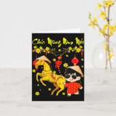 Chuc Mung Nam Moi Binh Ngo Tet 2026 Vietnamese Gir Kaart (Gele Bloem)