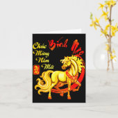 Chuc Mung Nam Moi Binh Ngo Vietnamese Lunar New Ye Kaart (Gele Bloem)