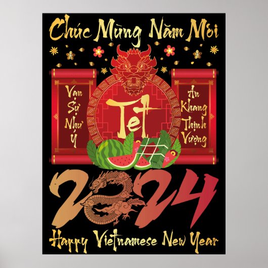 Chuc Mung Nam Moi Gelukkig Vietnamees Nieuwjaar 20 Poster (Voorkant)