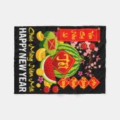 Chuc Mung Nam Moi Happy Lunar New Year Vietnamese  Fleece Deken (Voorkant (Horizontaal))