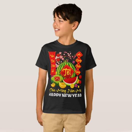 Chuc Mung Nam Moi Happy Lunar New Year Vietnamese T-shirt (Voorkant volledig)