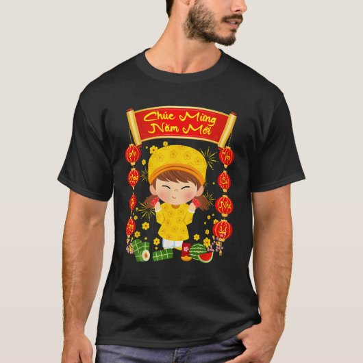Chuc Mung Nam Moi Happy Lunar New Year Vietnamese T-shirt (Voorkant)