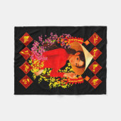 Chuc Mung Nam Moi Tet Binh Ngo 2026 Vietnamese Gir Fleece Deken (Voorkant (Horizontaal))