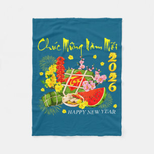 Chuc Mung Nam Moi Vietnamees Fleece Deken