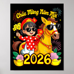 Chuc Mung Nam Moi Vietnamees Nieuw Lunaar Nieuwjaa Poster
