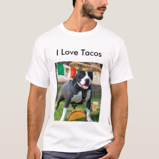 chuck3_pitbull, ik hou van Tacos T-shirt