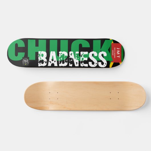 CHUCK BADNESS OFFICIEEL JMTJ7 3/4" Skateboard Deck (Horizontaal)