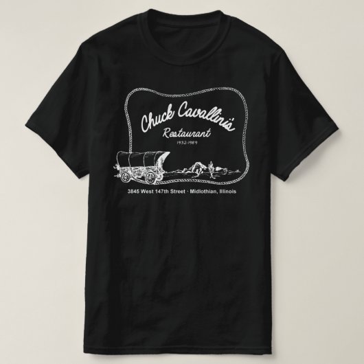 Chuck Cavallini's restaurant, Midlothian, Illinois T-shirt (Design voorkant)