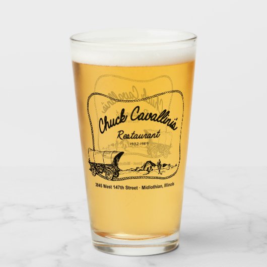 Chuck Cavallin's Restaurant, Midlothian, IL Glas (Voorkant gevuld)