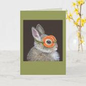 Chuck de bunny card kaart (Gele Bloem)