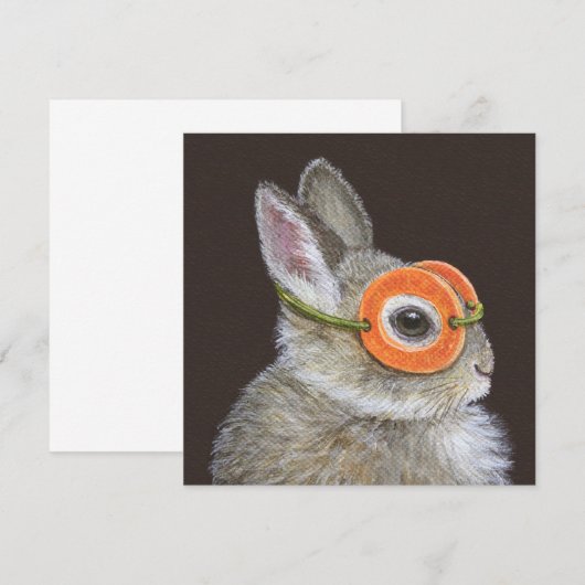 Chuck, de bunny-uitnodiging kaart (Voorkant / Achterkant)