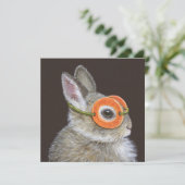 Chuck, de bunny-uitnodiging kaart (Staand voorkant)