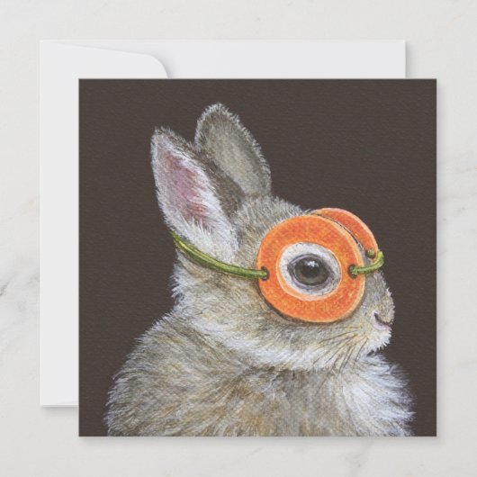 Chuck, de bunny-uitnodiging kaart (Voorkant)