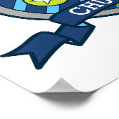 Chuck Name betekent letter C beer green crest Poster (Hoek)