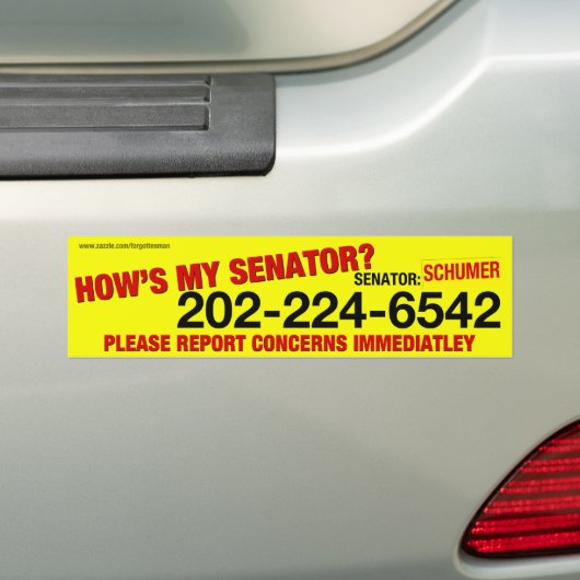 Chuck Schumer Bumpersticker (Op auto)