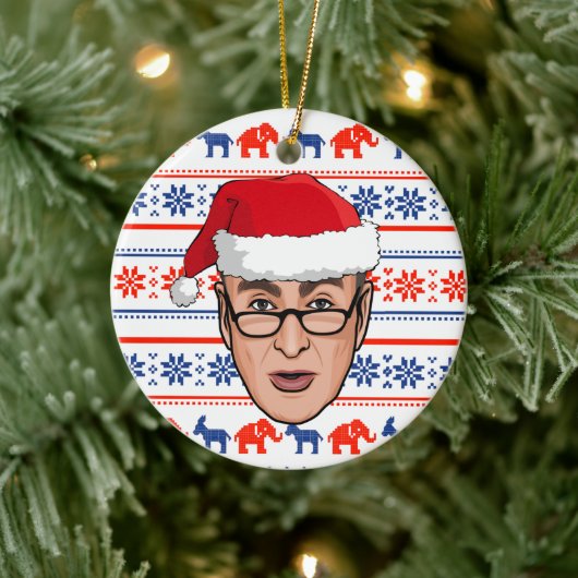 CHUCK SCHUMER CHRISTMAS KERAMISCH ORNAMENT (Boom)