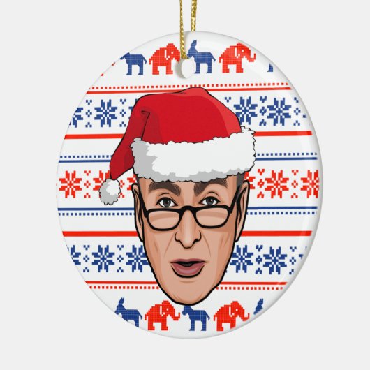 CHUCK SCHUMER CHRISTMAS KERAMISCH ORNAMENT (Links)