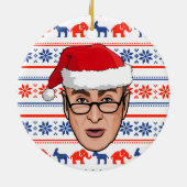 CHUCK SCHUMER CHRISTMAS KERAMISCH ORNAMENT (Achterkant)