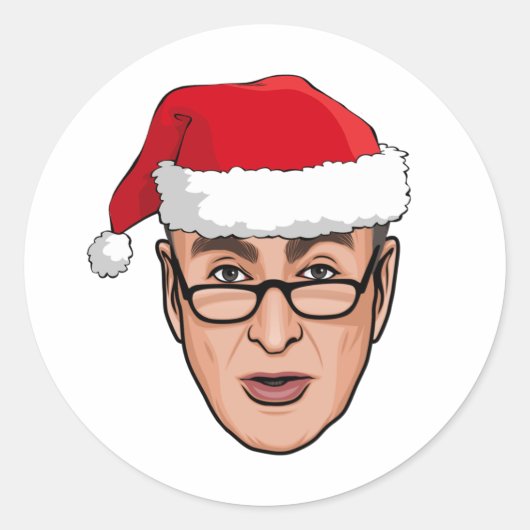 CHUCK SCHUMER CHRISTMAS RONDE STICKER (Voorkant)