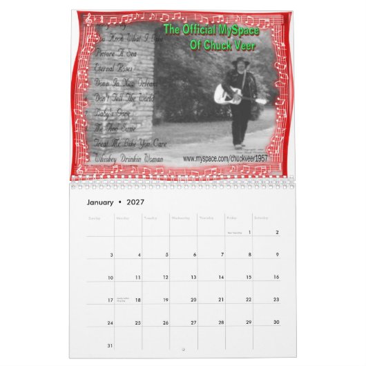 Chuck Veer 2008 Calander Kalender (Jan 2027)