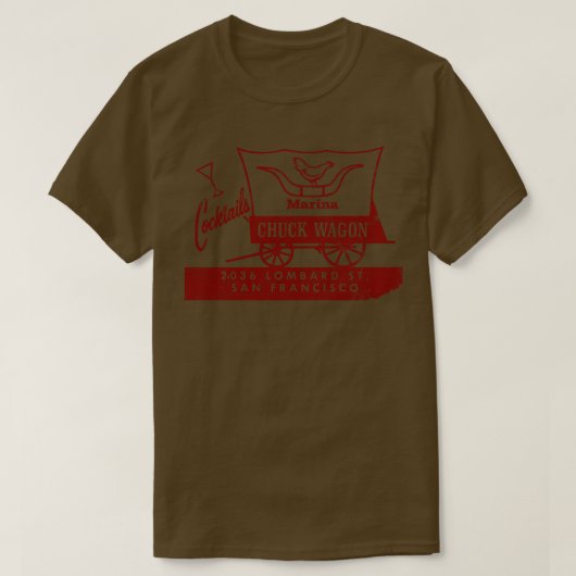 Chuck Wagon Cocktails Retro Mid Century Esthetisch T-shirt (Design voorkant)