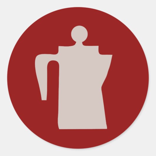 Chuck Wagon Koffiepot - Cowboy Koffietijd Ronde Sticker (Voorkant)