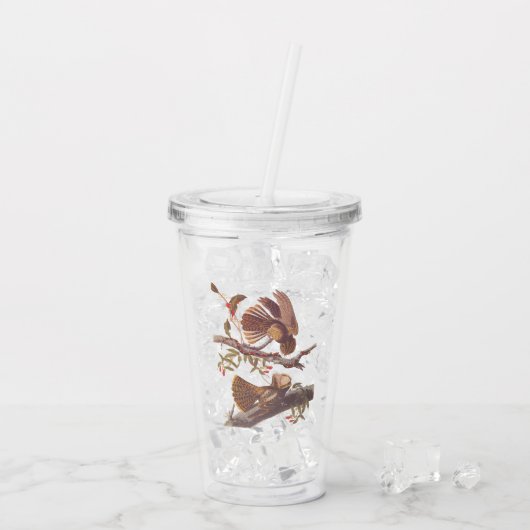 Chuck Will's weduwe Nightjar met Coral Snake Acryl Drinkbeker (Achterkant ijs)