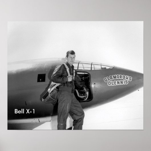 Chuck Yeager Bell X-1 poster 16 x 20 inch (Voorkant)