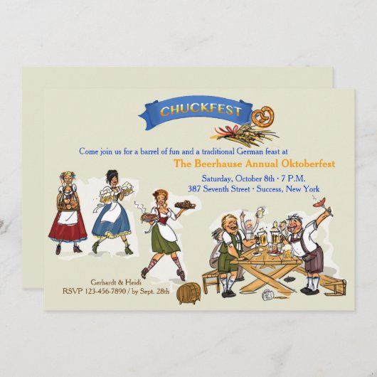 Chuckfest Feast Invitation Kaart (Voorkant / Achterkant)