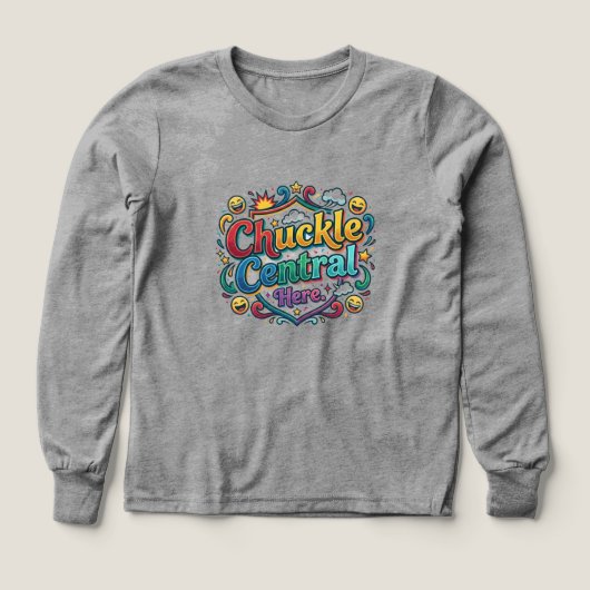 Chuckle Central Here – Leuke en Grappige Grafische (Voorkant)