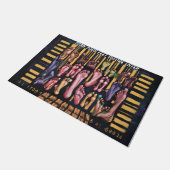 Chuckle-Worthy Footprint Barcode Deurmat (Schuin)