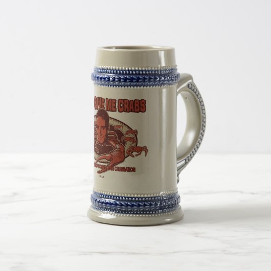 Chuck's Crabs Beer Stein. Bierpul (Voorkant rechts)
