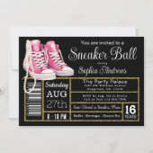 Chucks en Parels Sneaker Ball Verjaardagsfeest Kaart (Voorkant)