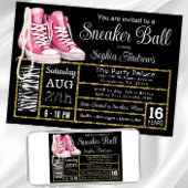 Chucks en Parels Sneaker Ball Verjaardagsfeest Kaart