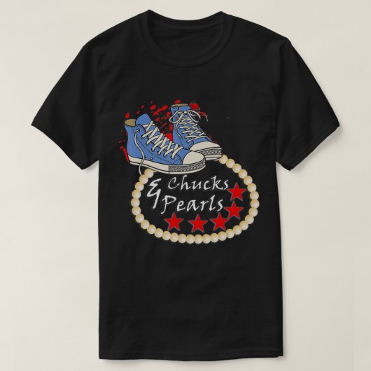 Chucks & Pearls Kamala, mannen voor vrouwelijke te T-shirt (Design voorkant)